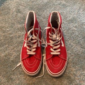 Red skate hi vans